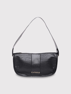 Caprese May Medium Black Baguette Bag