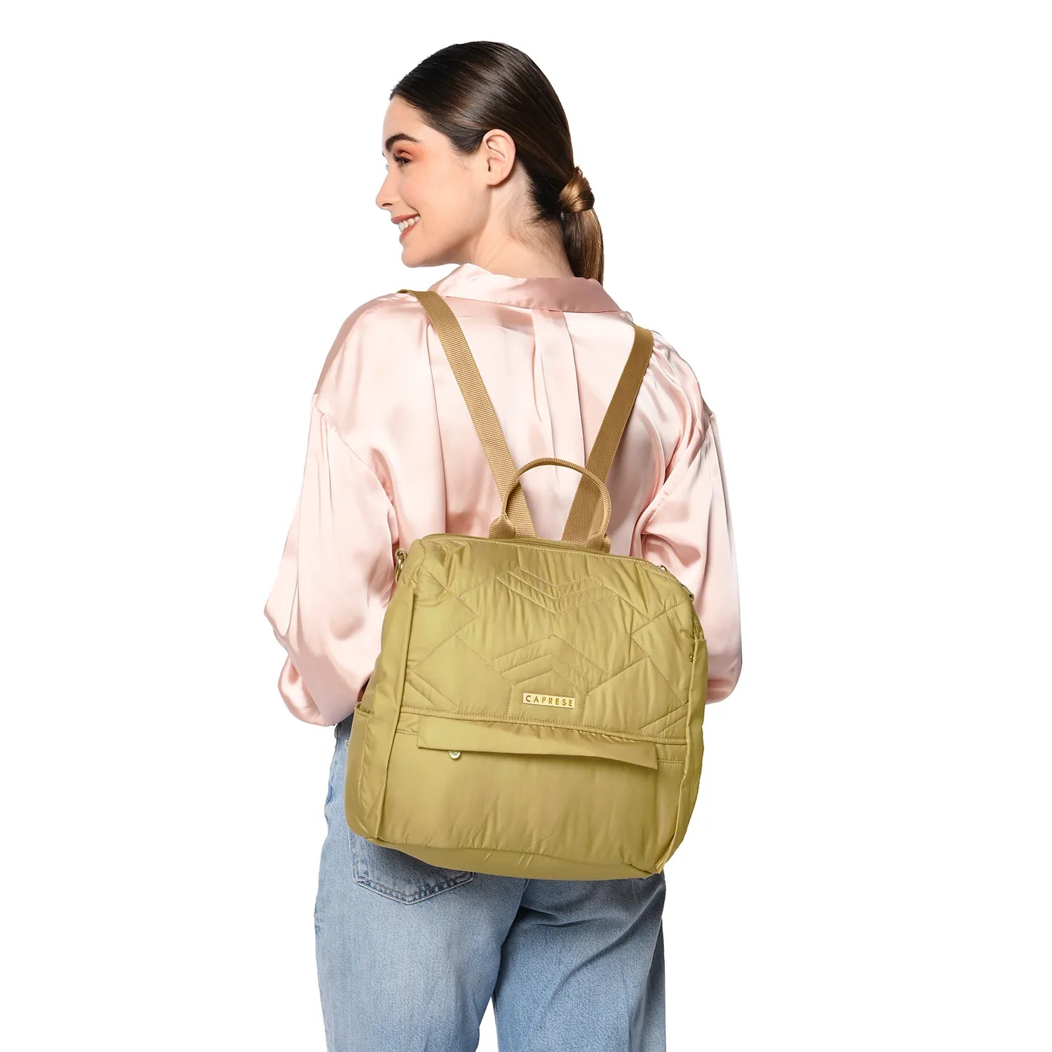 Caprese Clara Large Ochre Backpack - Image 2