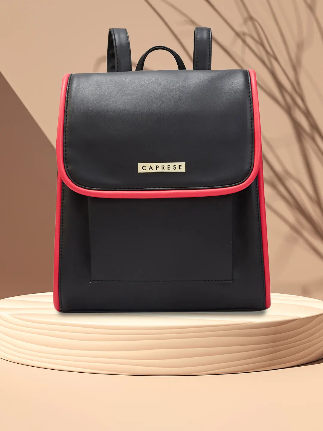 Caprese Gracie Medium Black Backpack - Image 3