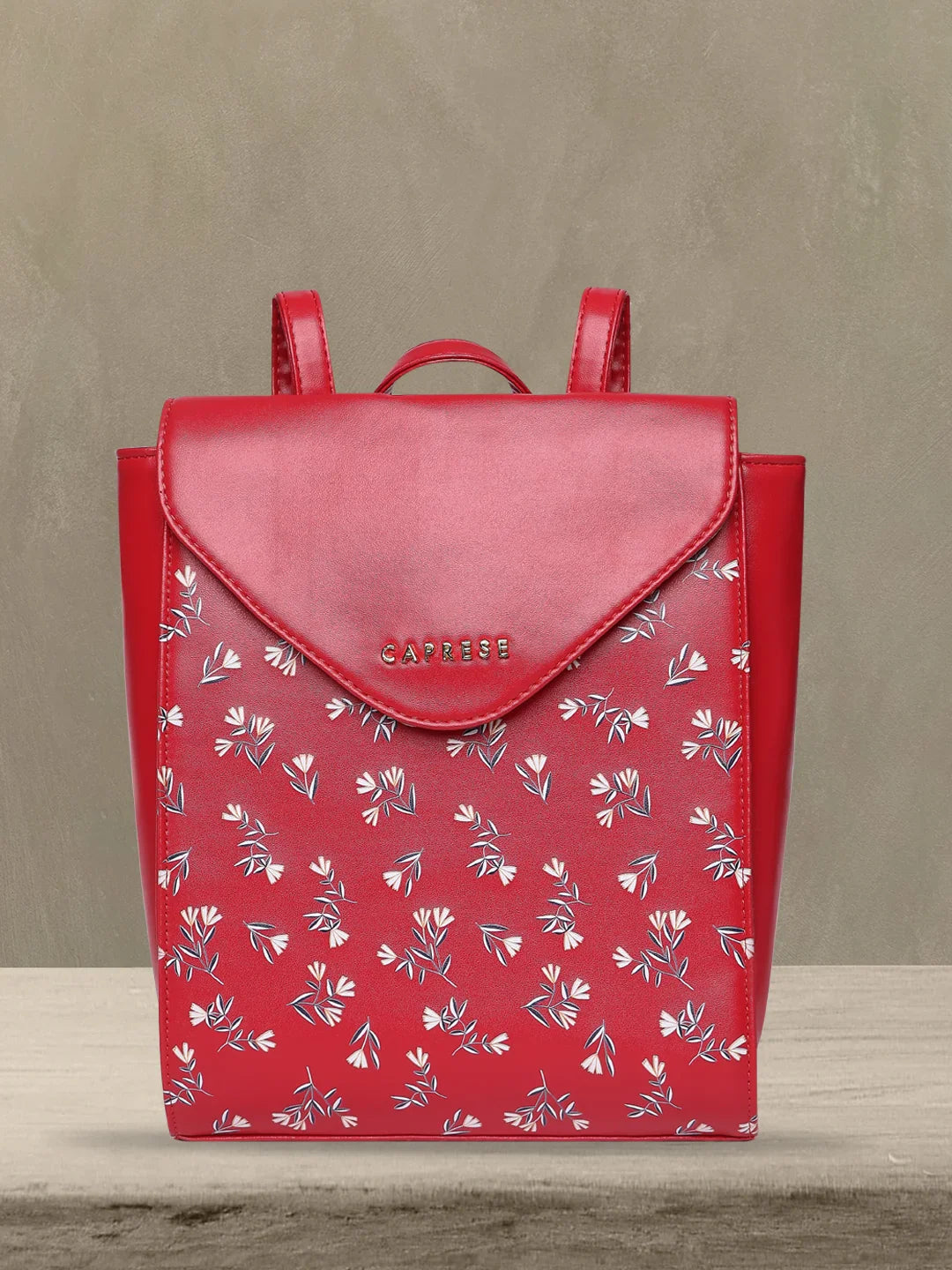Caprese Merida Printed Large Red Backpack - Image 2