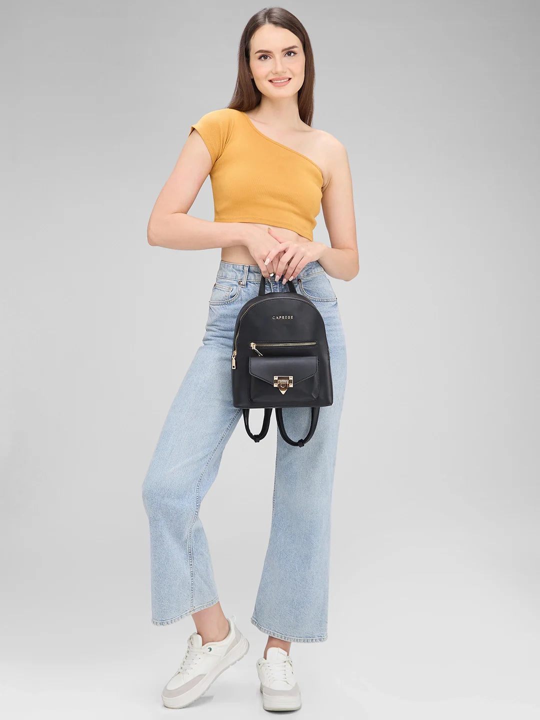 Caprese Rabina Medium Black Backpack - Image 2