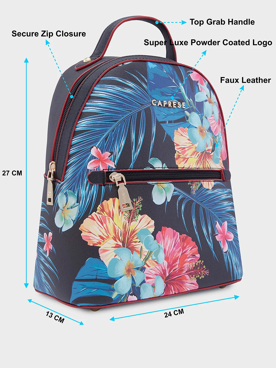 Caprese Renee Medium Black Backpack - Image 7