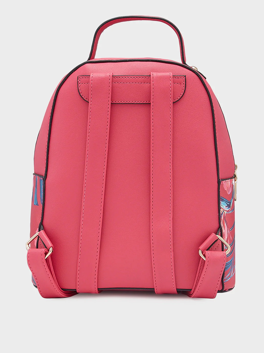 Caprese Renee Medium Pink Printed Backpack - Image 2