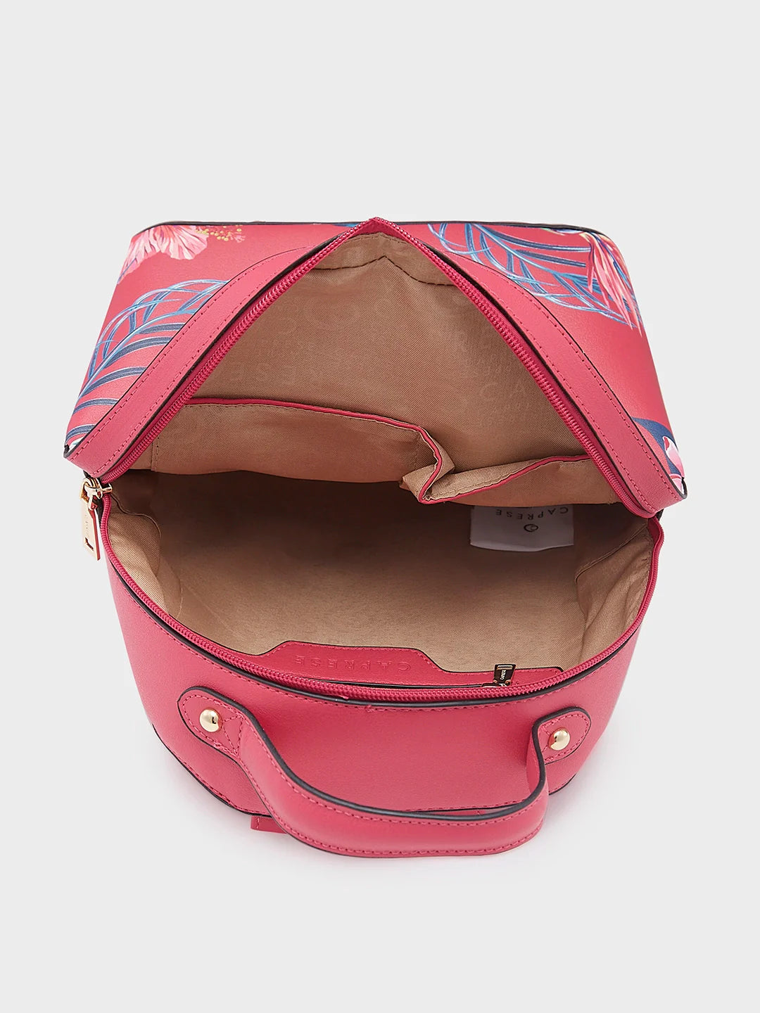 Caprese Renee Medium Pink Printed Backpack - Image 6