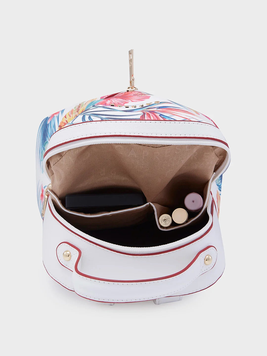 Caprese Renee Medium White Backpack - Image 10