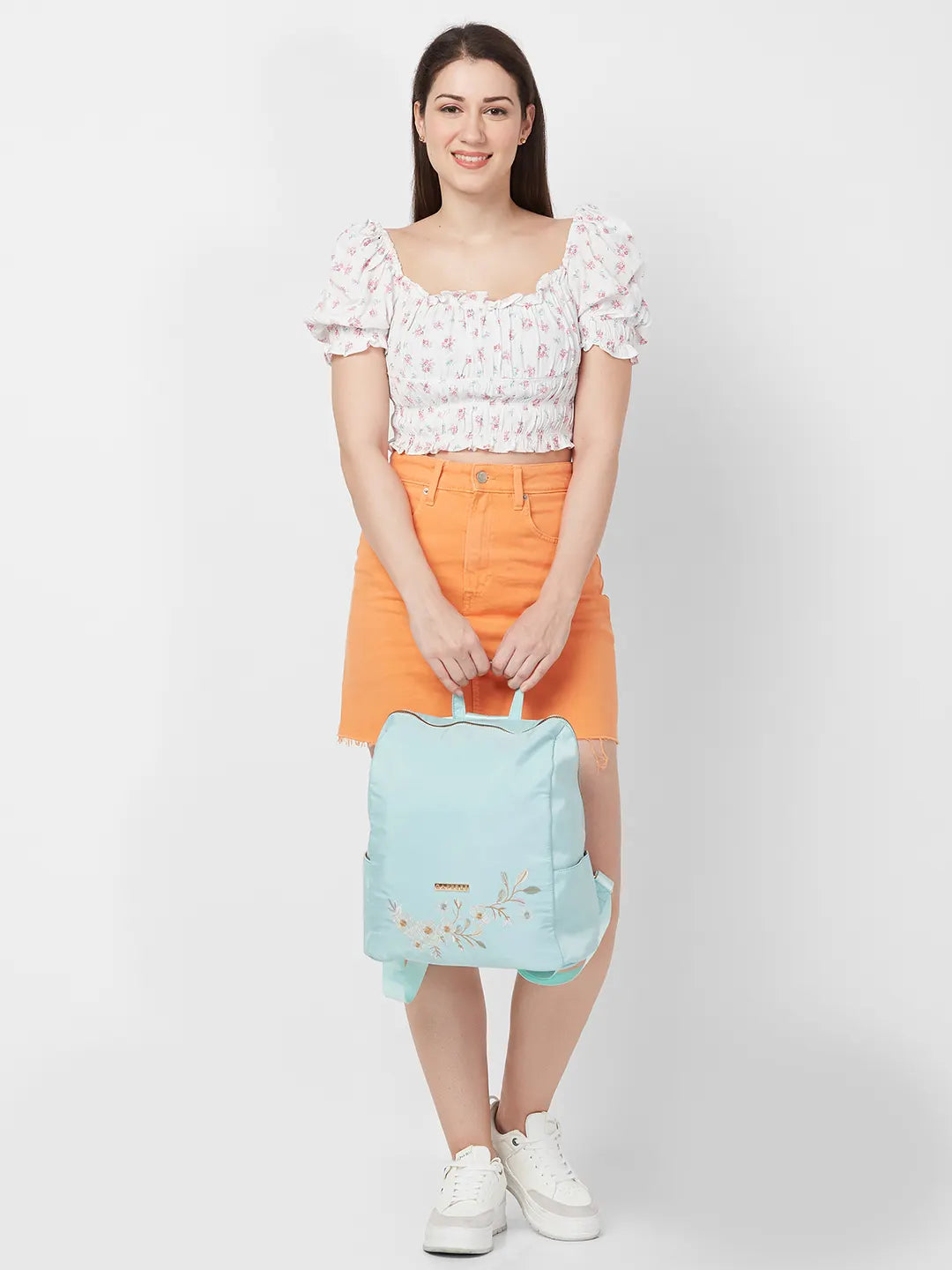 Caprese Sierra Large Light Blue Backpack - Image 2