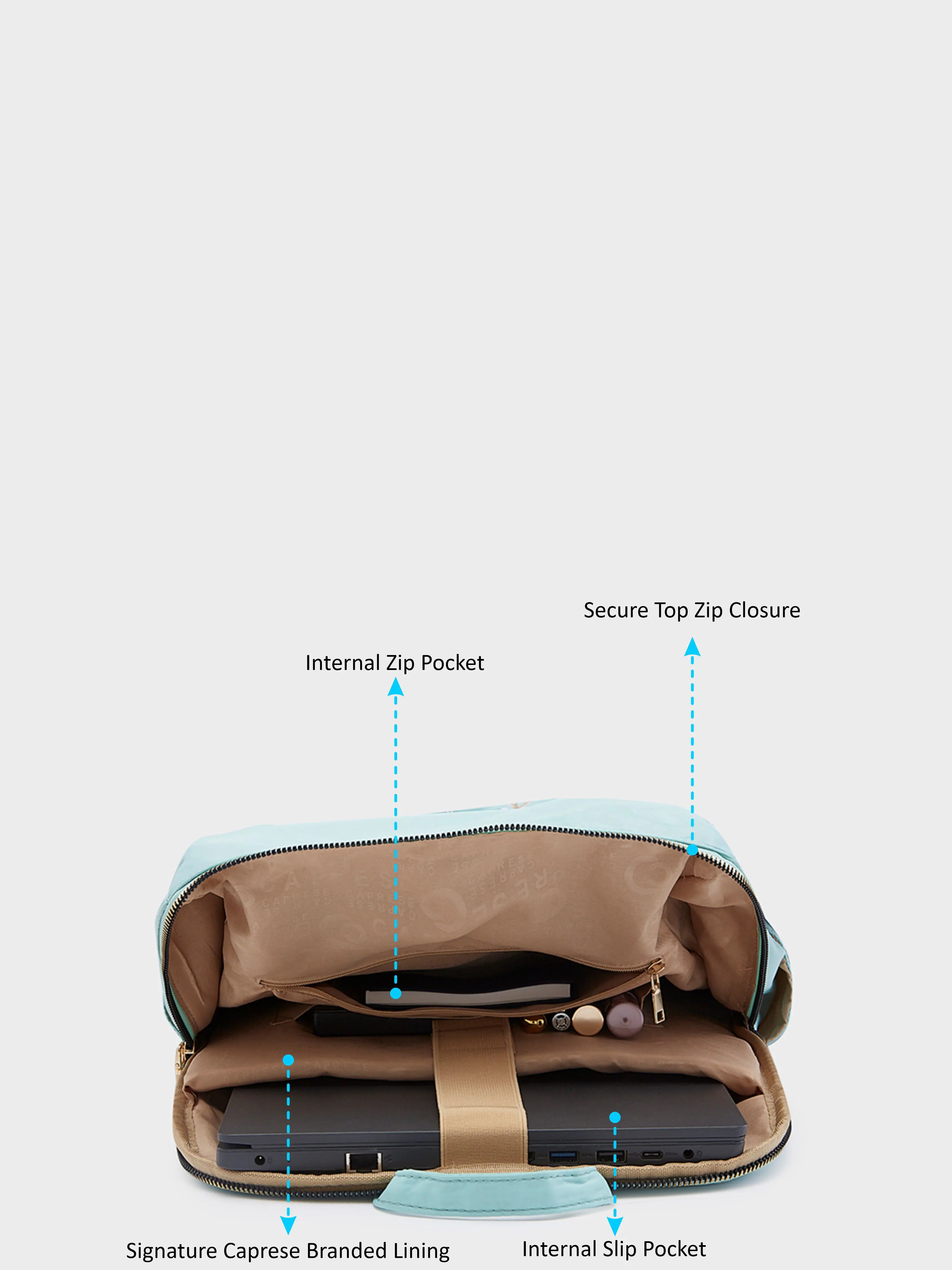 Caprese Sierra Large Light Blue Backpack - Image 8