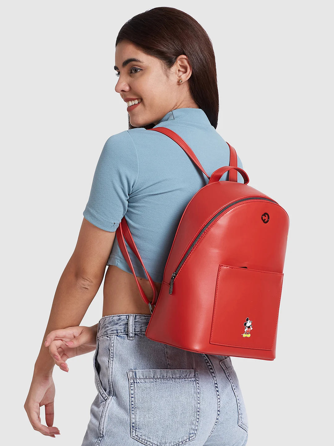 Caprese Disney Inspired Mickey Mouse Large Red Backpack - Image 2