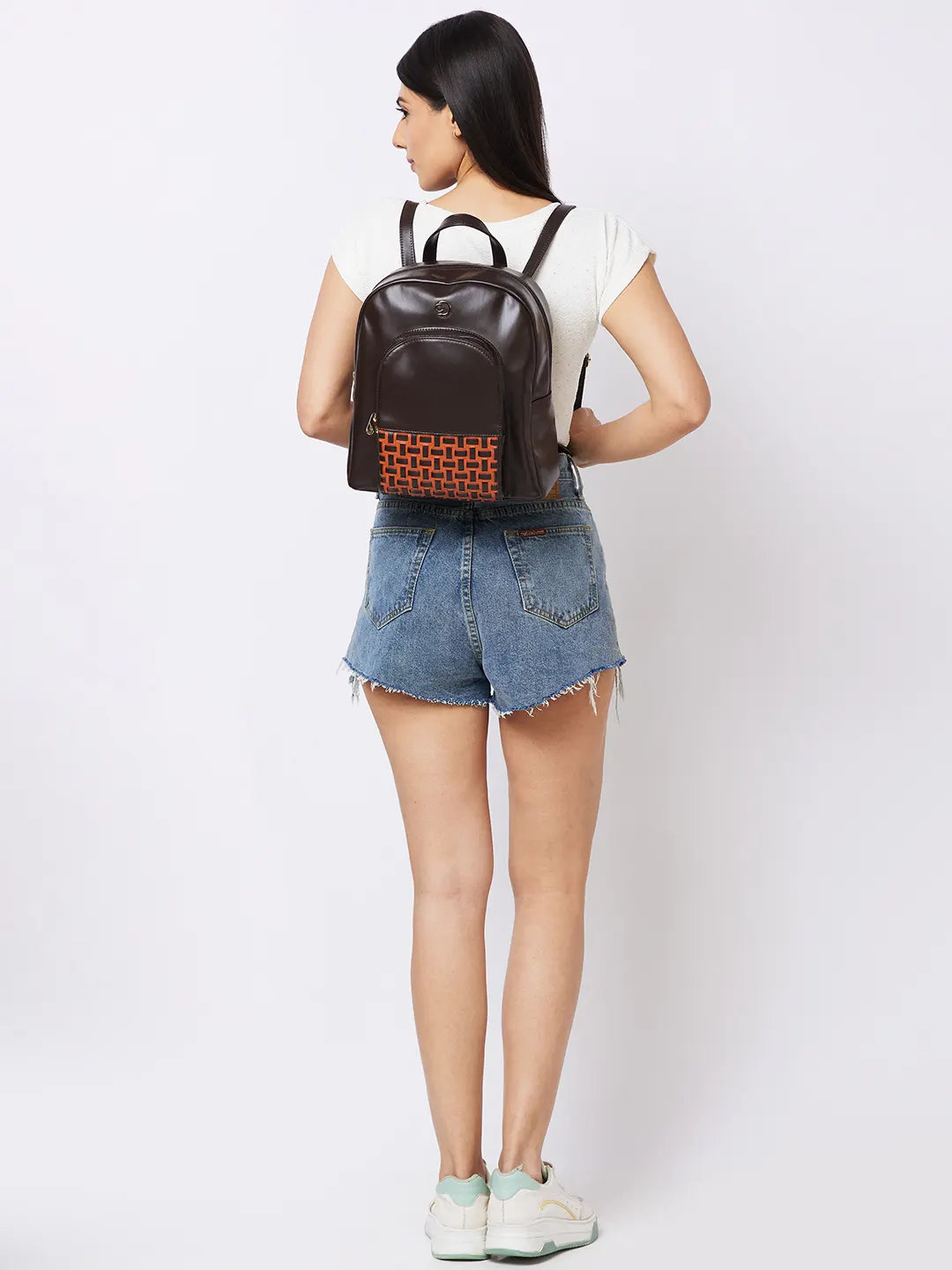Caprese Zeta Quilted Large Chocolate Backpack - Image 3