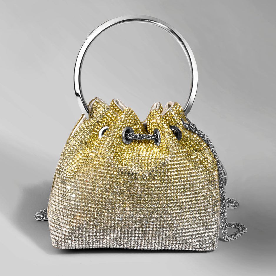 Caprese Aurora Silver Gold Clutch - Image 5