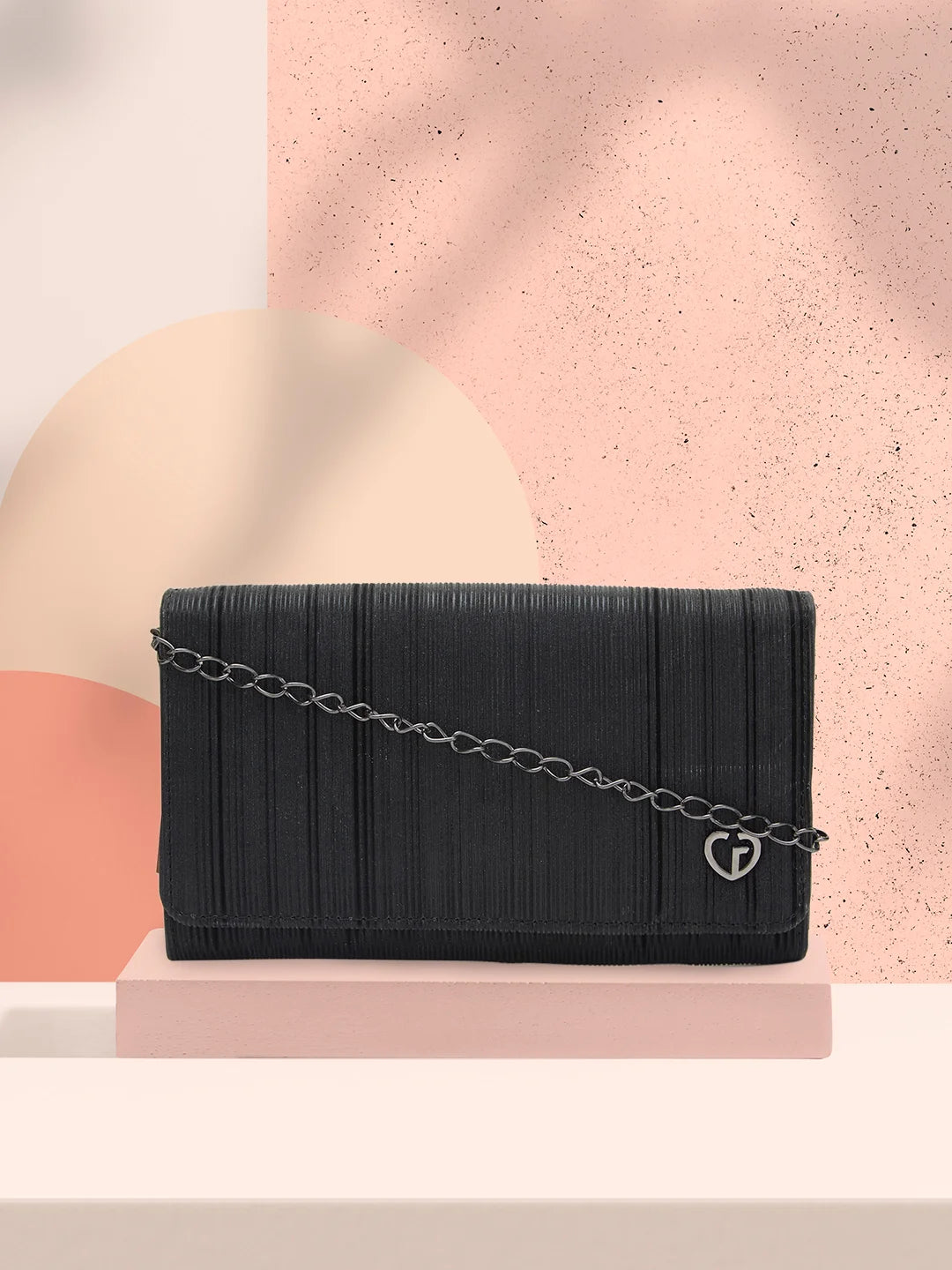 Caprese Party Bluma Medium Black Clutch - Image 2