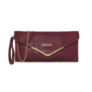 Caprese Dana Medium Crimson Red Clutch