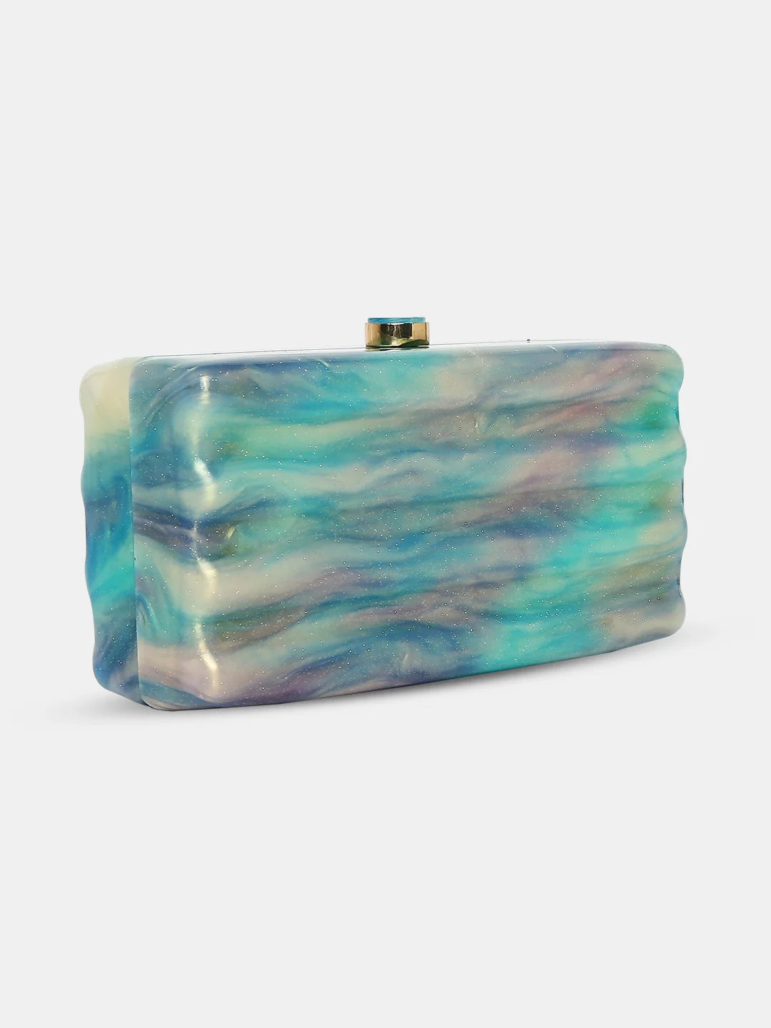 Caprese Gaina Small Blue Clutch - Image 4