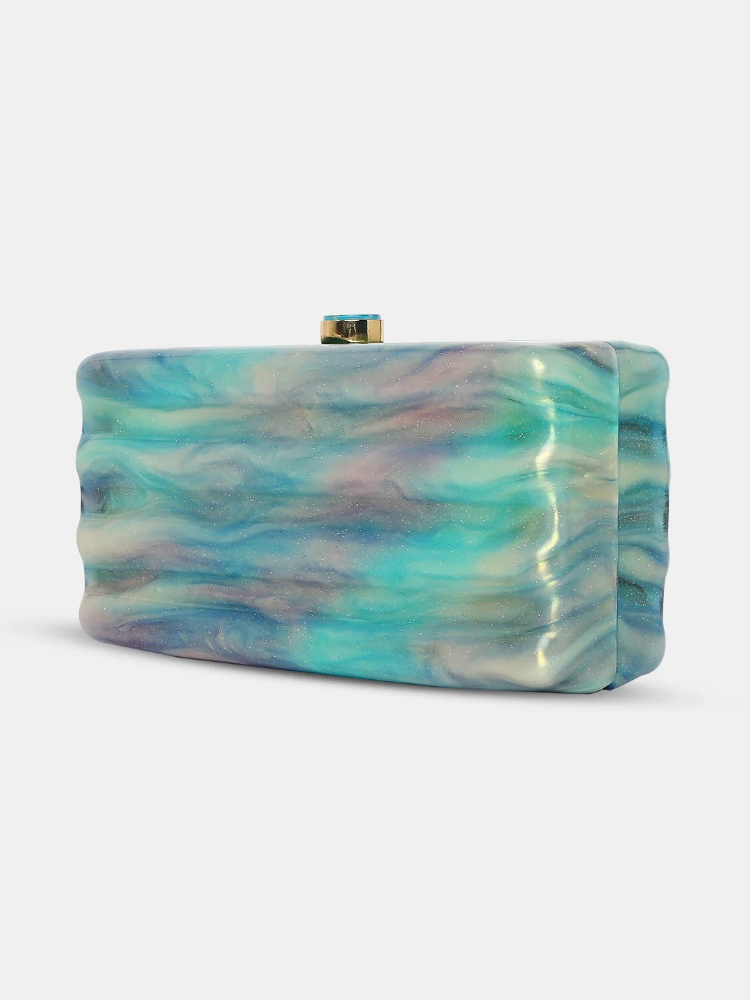 Caprese Gaina Small Blue Clutch - Image 5