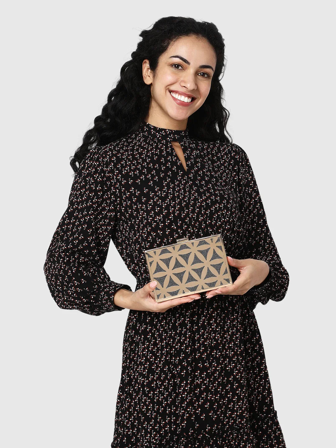 Caprese Party Junie Small Gunmetal Clutch - Image 3