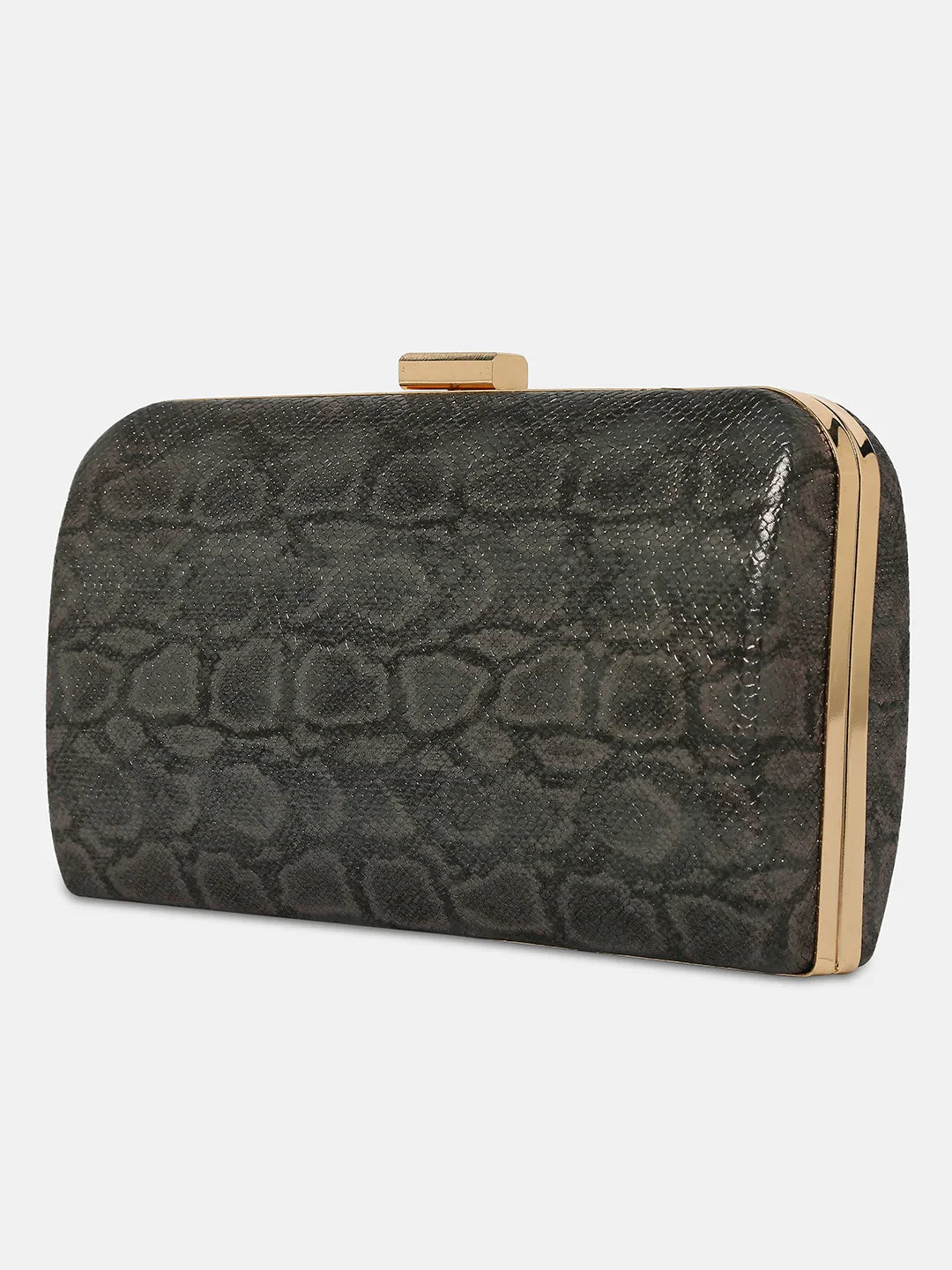Caprese Party Teirra Medium Gunmetal Clutch - Image 5