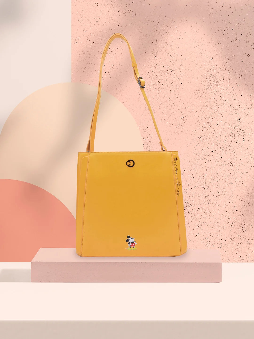 Caprese Disney Inspired Mickey Mouse Large Yellow Crossbody Bag