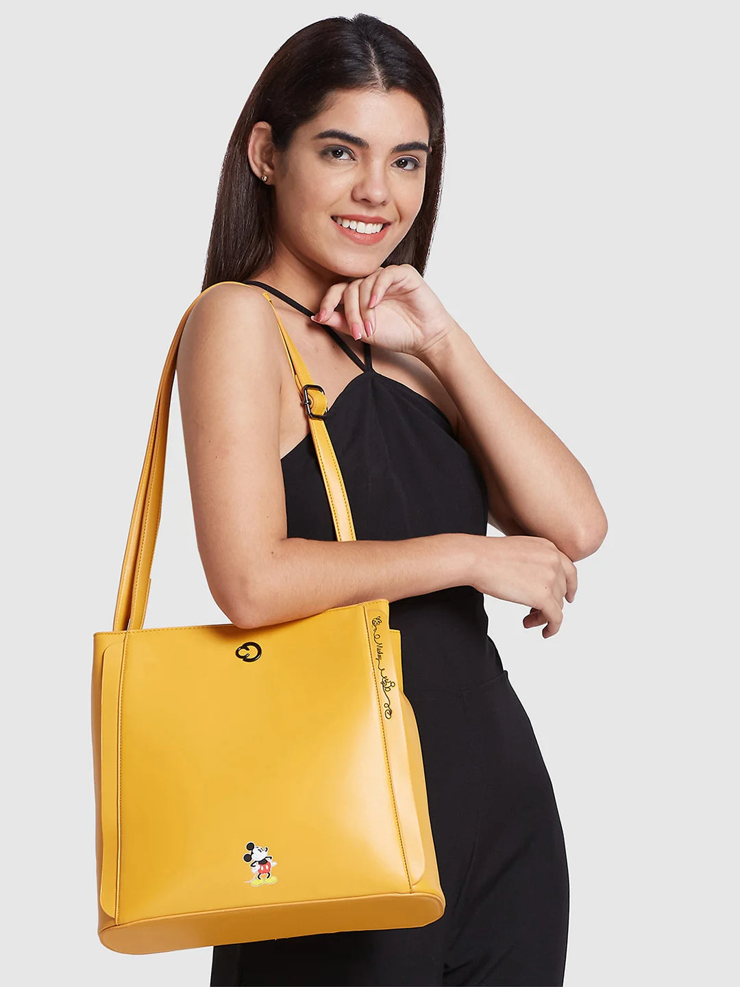 Caprese Disney Inspired Mickey Mouse Large Yellow Crossbody Bag - Image 2
