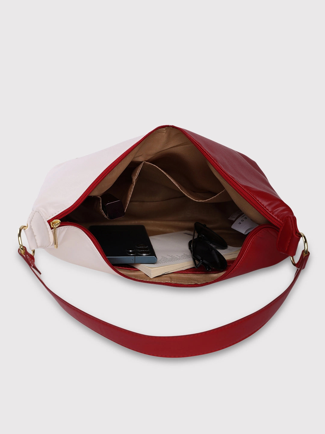 Caprese Lizzy Medium Red Hobo Bag - Image 9