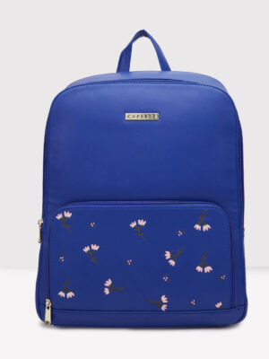 Caprese Adah Large Blue Laptop Backpack