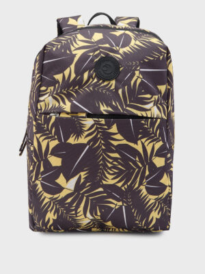 Caprese Eddy Medium Printed Black Laptop Backpack