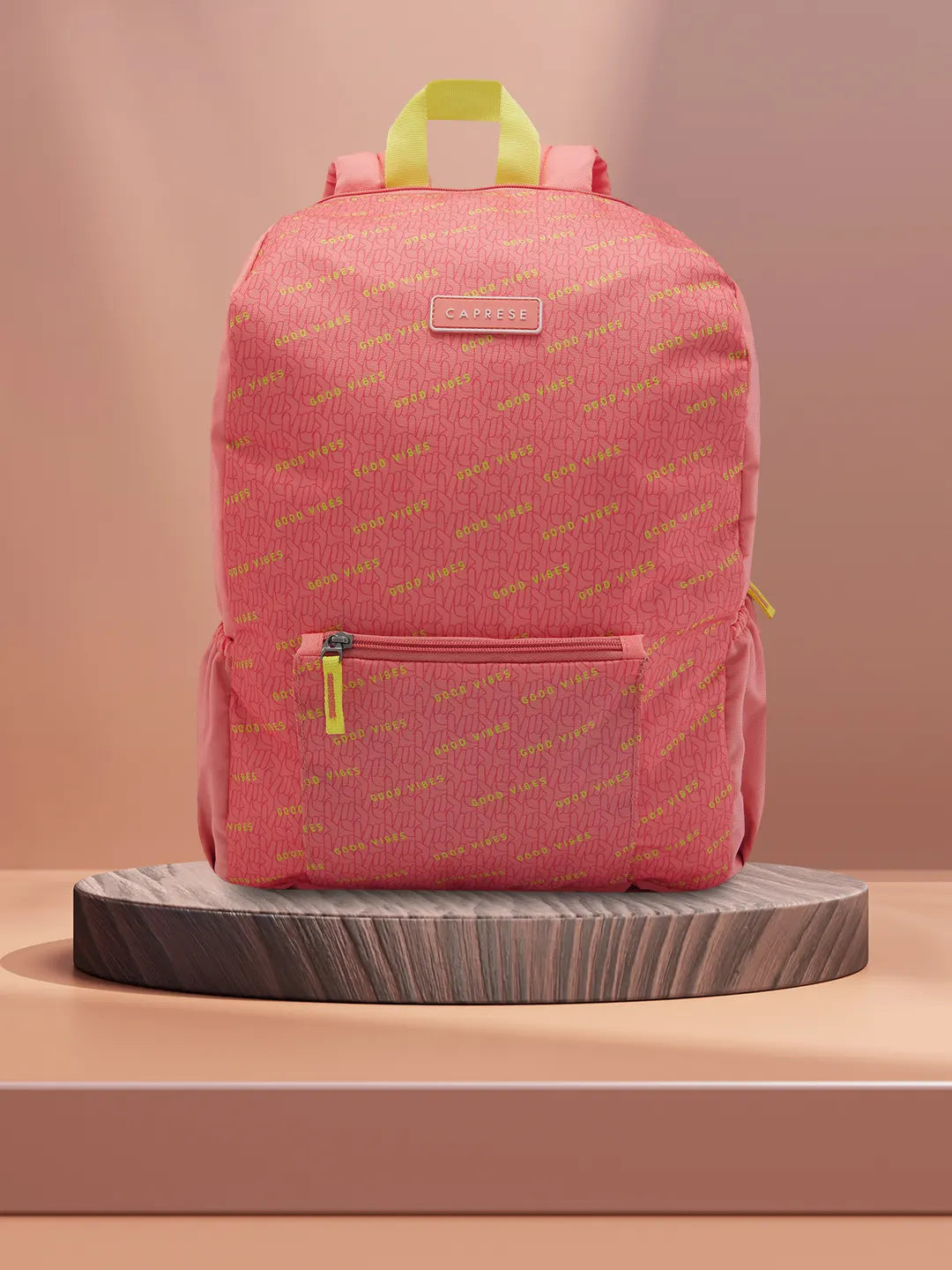 Caprese Zoe Large Peach Laptop Backpack - Image 2