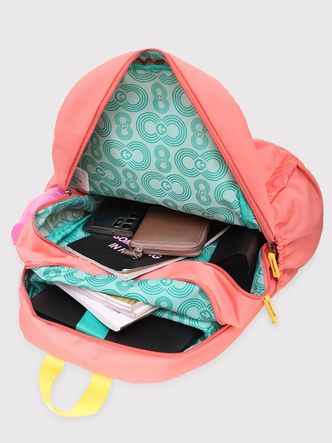 Caprese Zoe X-Large Peach Laptop Backpack - Image 8