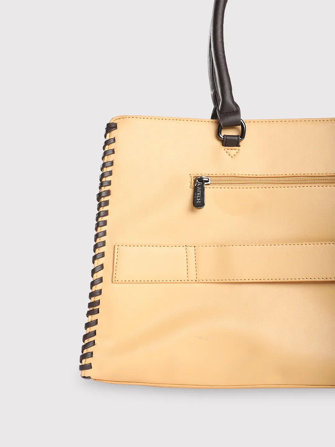 Caprese Rome Large Yellow Laptop Satchel Bag - Image 5