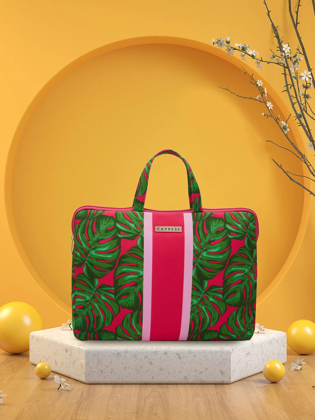 Caprese Tulip Large Green Laptop Sleeve Bag - Image 3