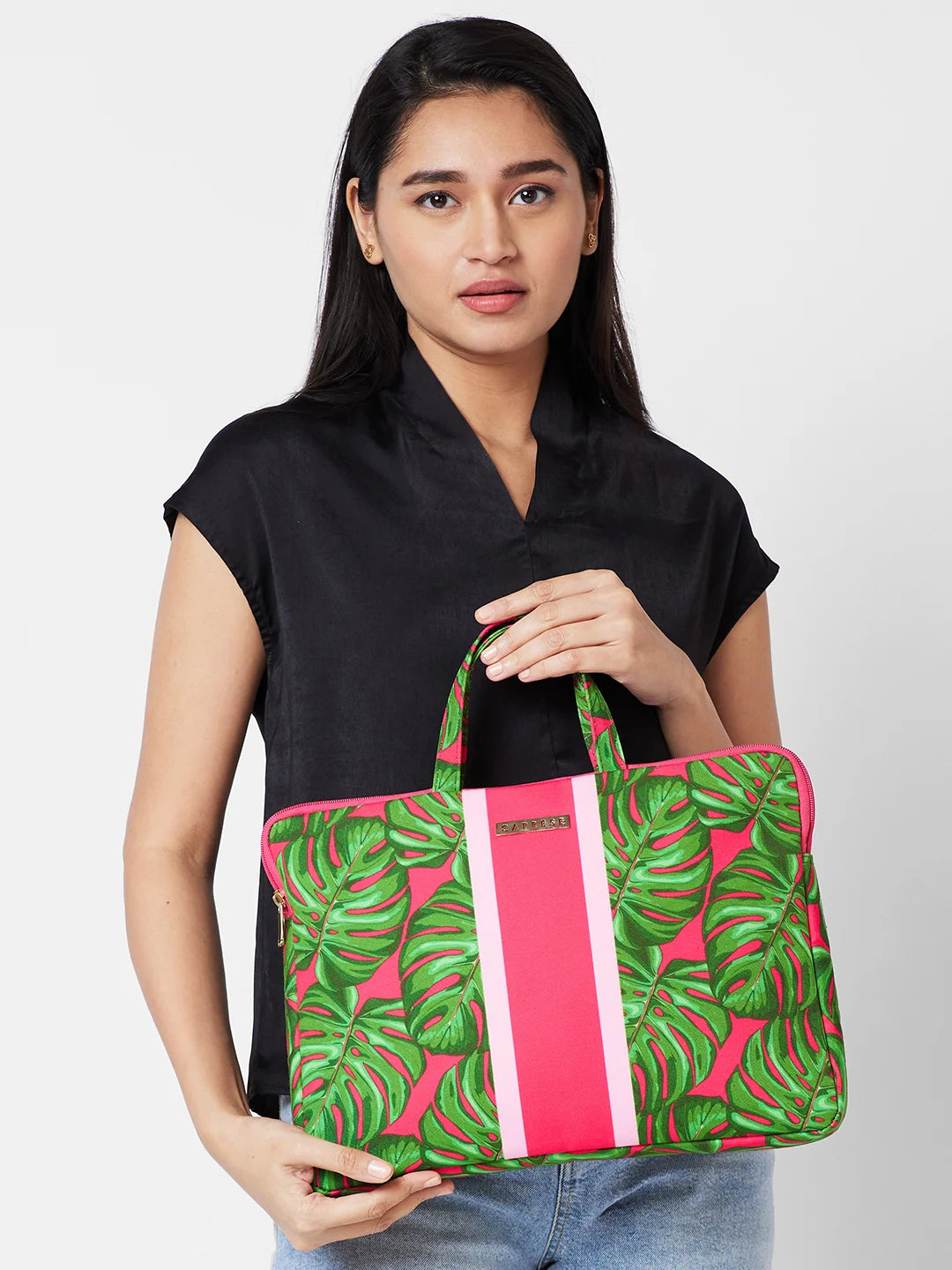 Caprese Tulip Large Green Laptop Sleeve Bag - Image 2