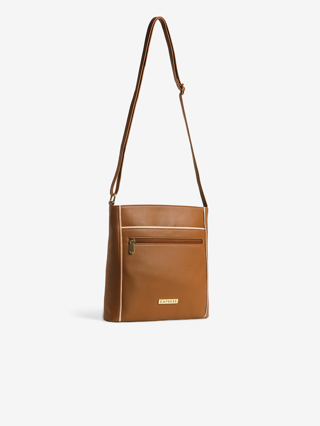 Caprese Aarya Medium Tan & Beige Sling Bag - Image 2