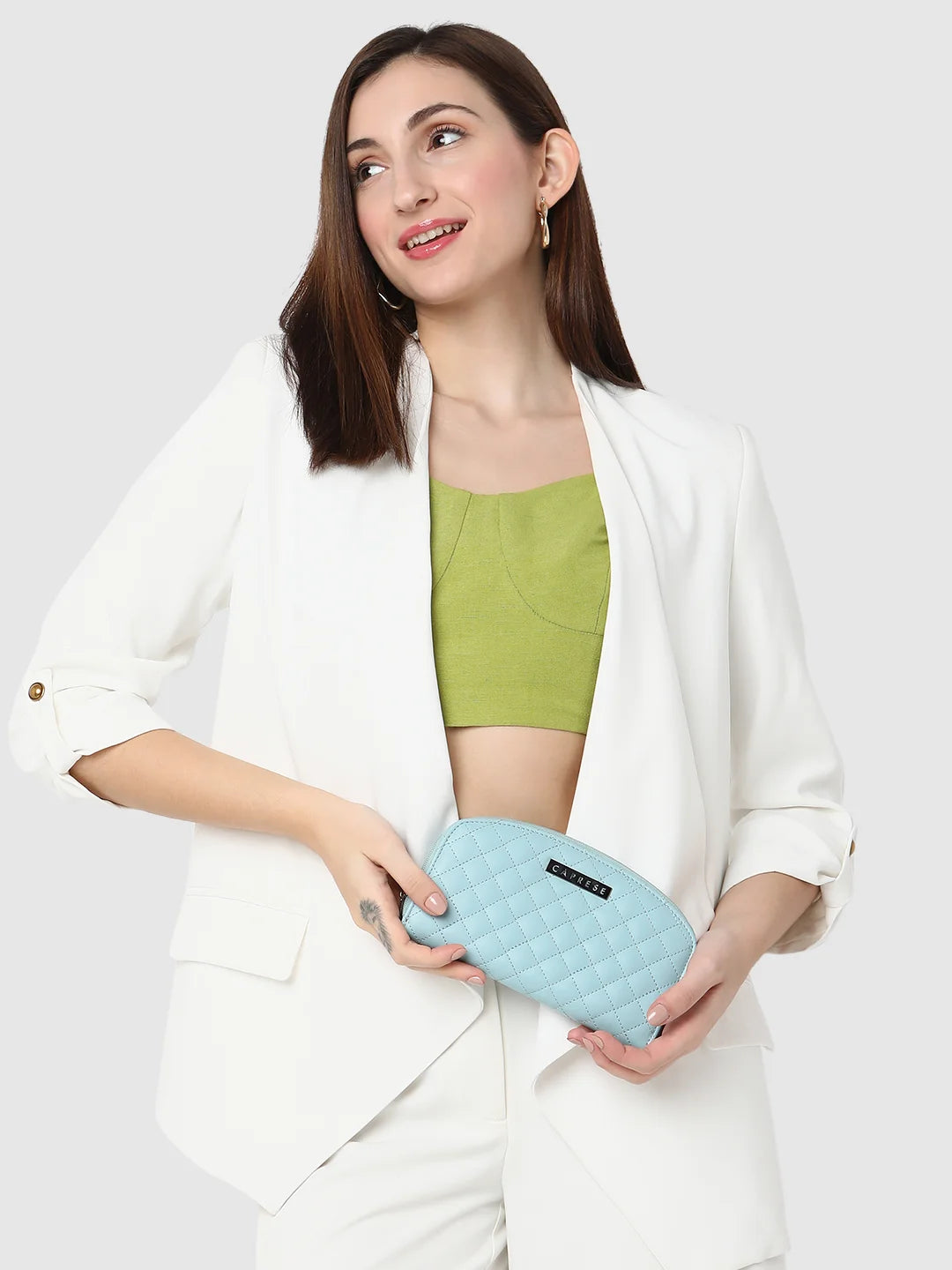 Caprese Berdine Small Light Blue Sling Bag - Image 3