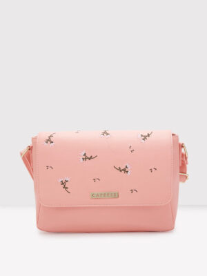 Caprese Dara Large Pink Sling Bag