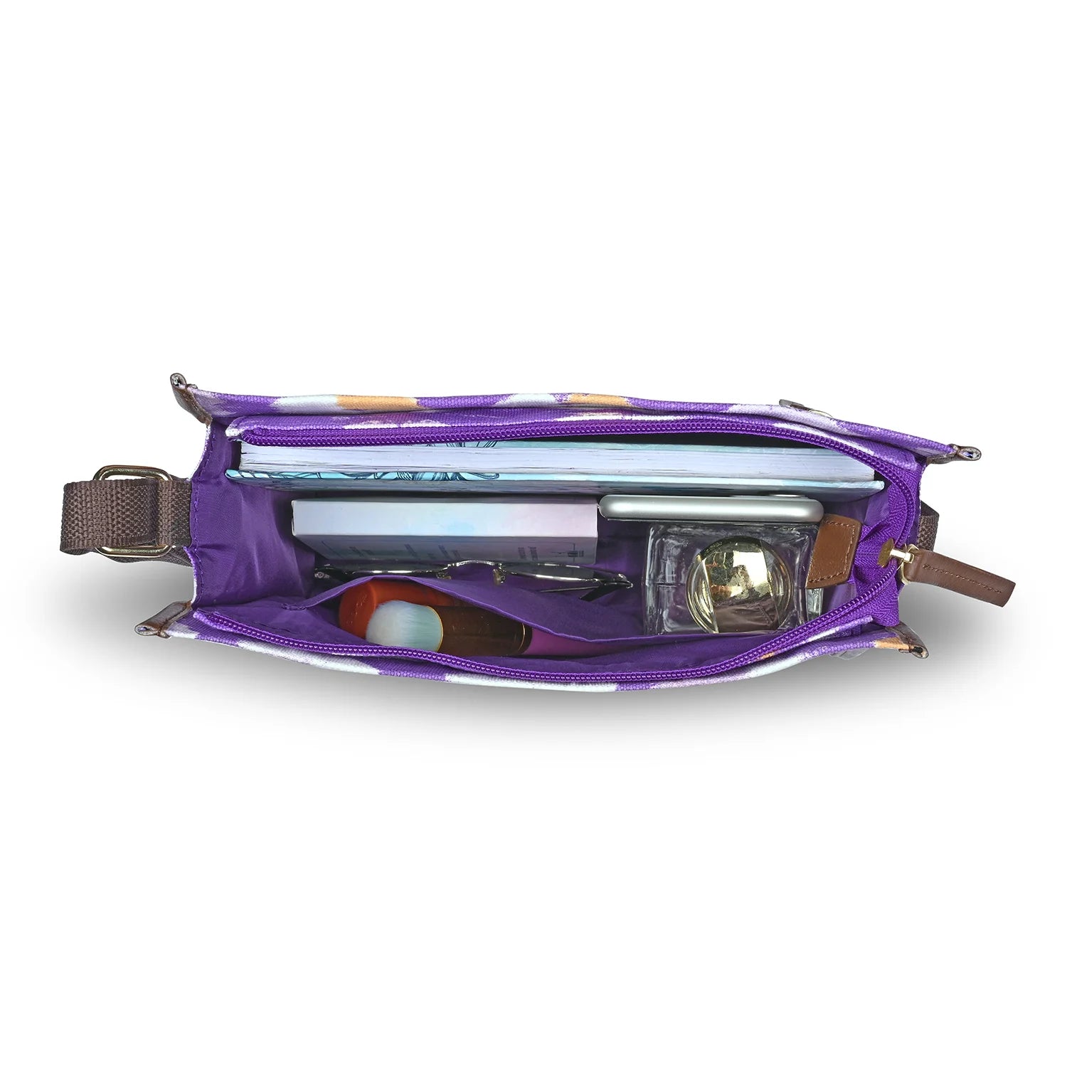 Caprese Enora Medium Purple Sling Bag - Image 5