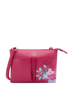 Caprese Shanaya Medium Burgundy Sling Bag