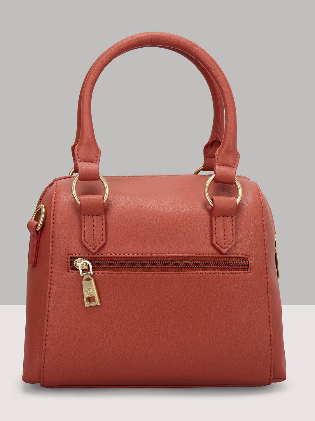 Caprese Aimee Small Intense Rust Satchel Bag - Image 4