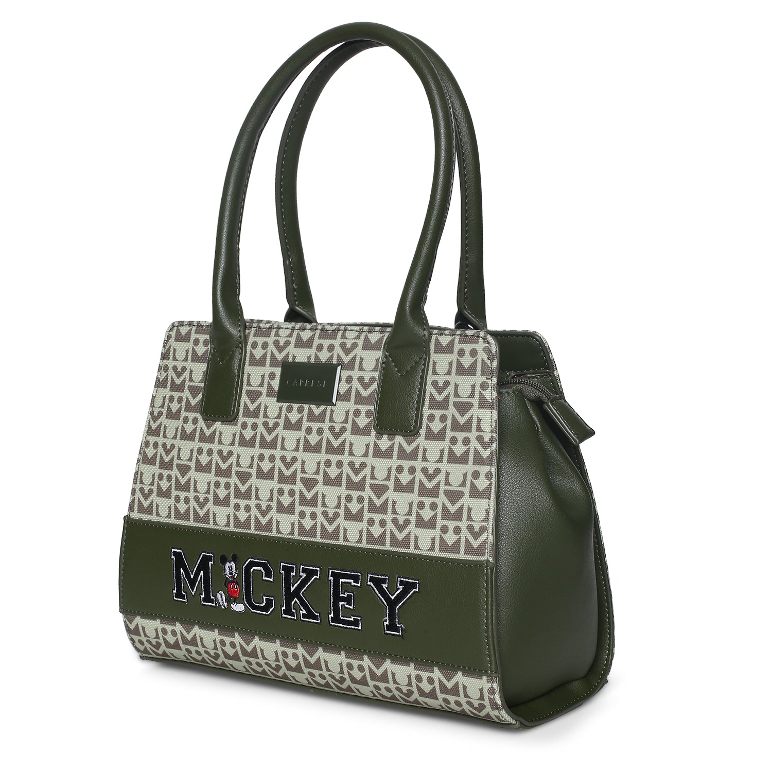 Caprese Disney Inspired Graphic Mickey Mouse Medium Olive Green Sling Bag - Image 5