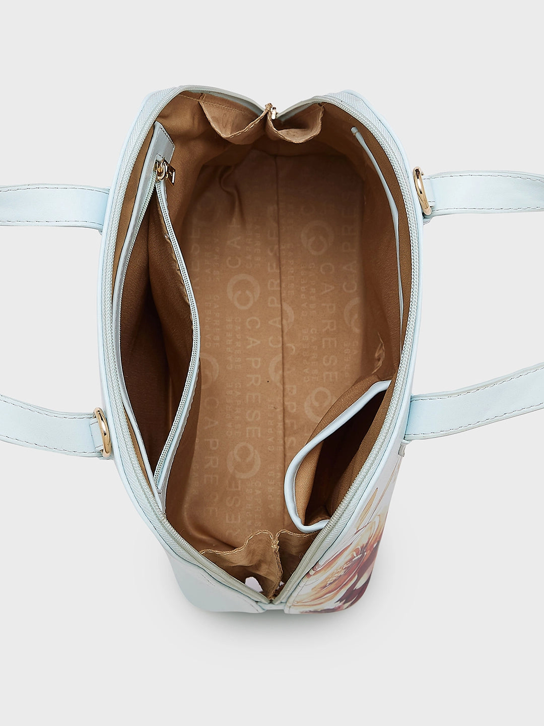 Caprese Alaya Medium Blue Satchel Bag - Image 5