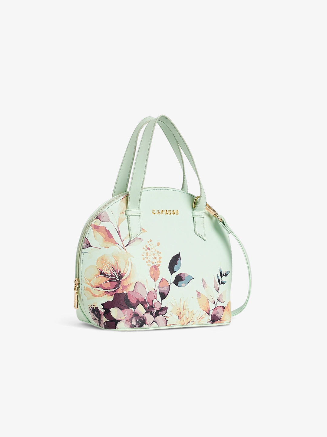 Caprese Alaya Small Green Satchel Bag - Image 4