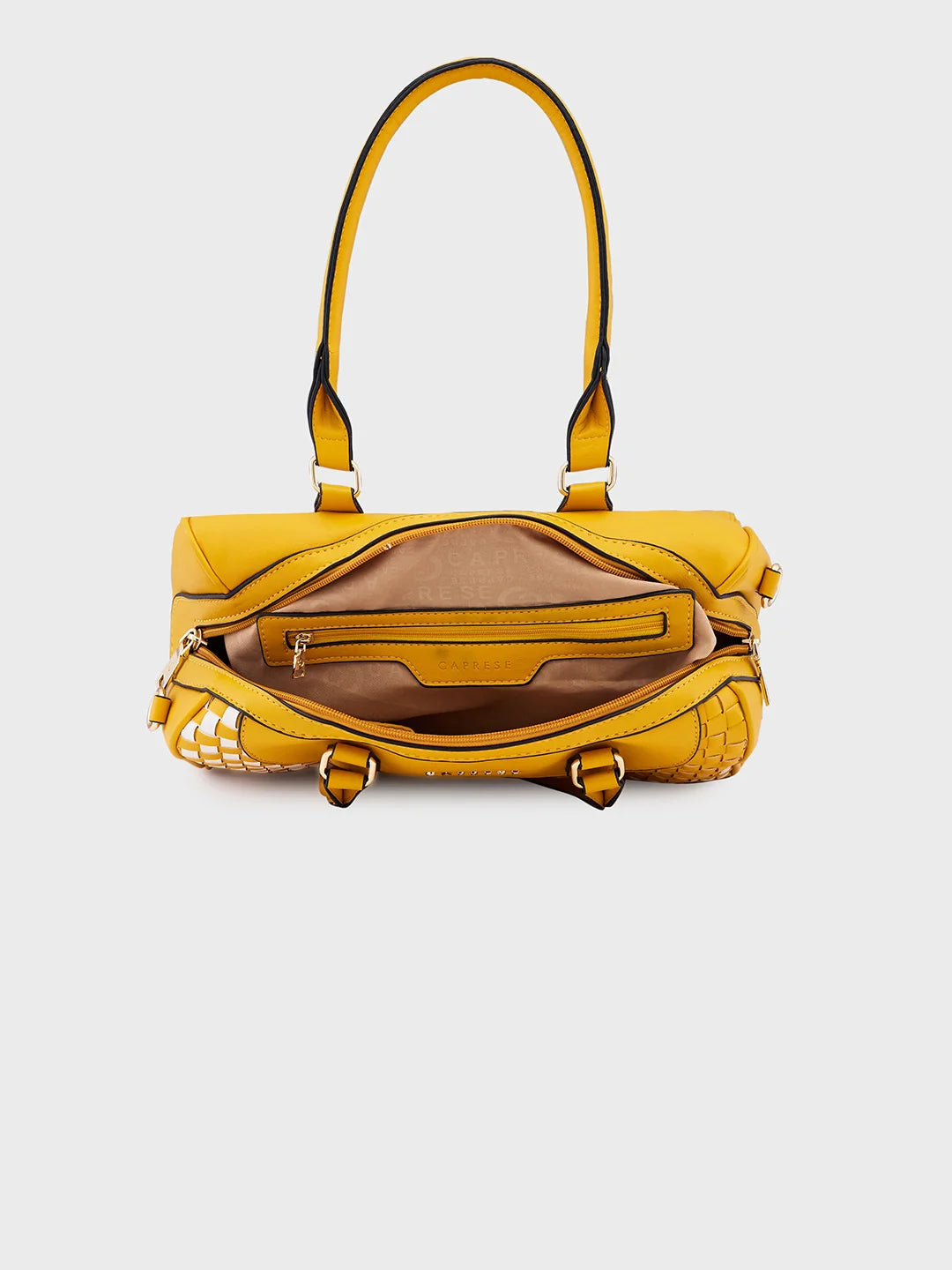 Caprese Aria Medium Mustard Satchel Bag - Image 9
