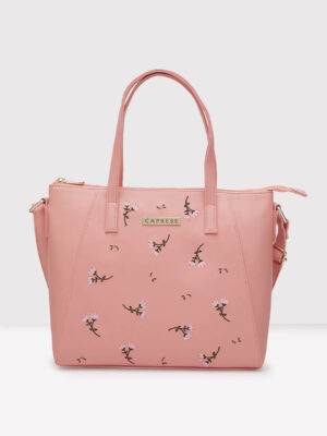 Caprese Dara Medium Pink Satchel Bag