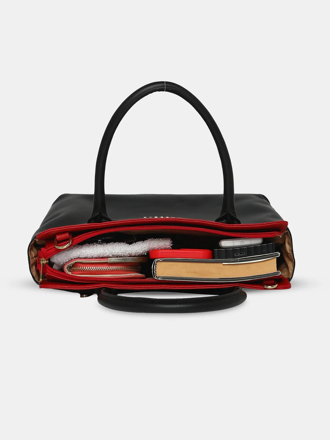 Caprese Lizzy Medium Red Satchel Bag - Image 10