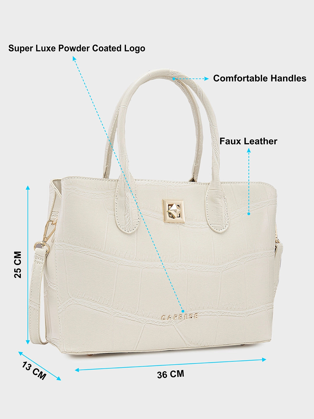 Caprese Mink Small Beige Satchel Bag - Image 8