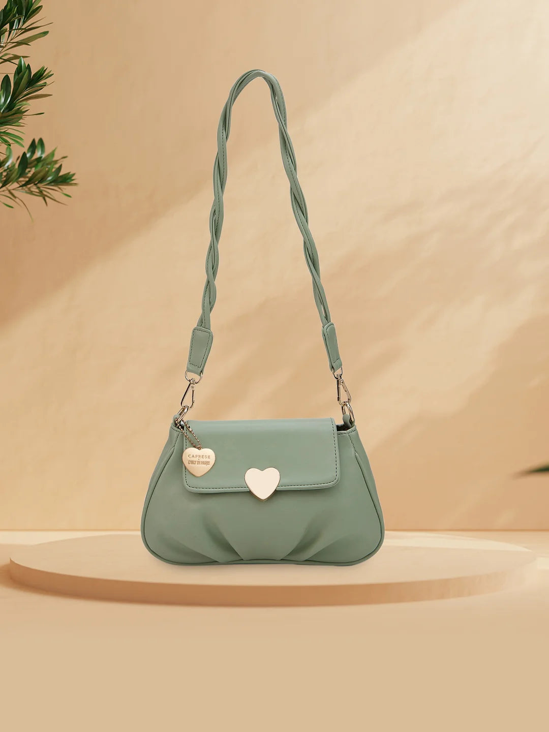 Caprese Yulla Medium Mint Satchel Bag - Image 2