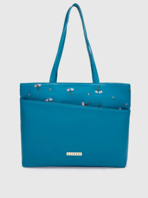 Caprese Adah Large Teal Tote Bag