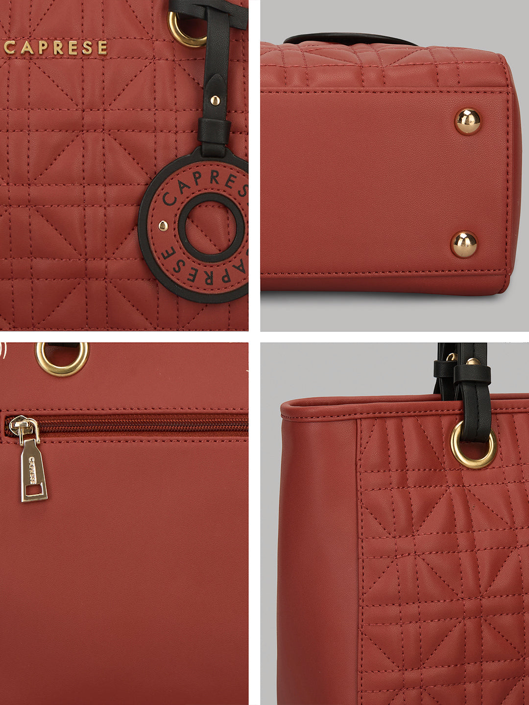 Caprese Aimee Medium Intense Rust Tote Bag - Image 4