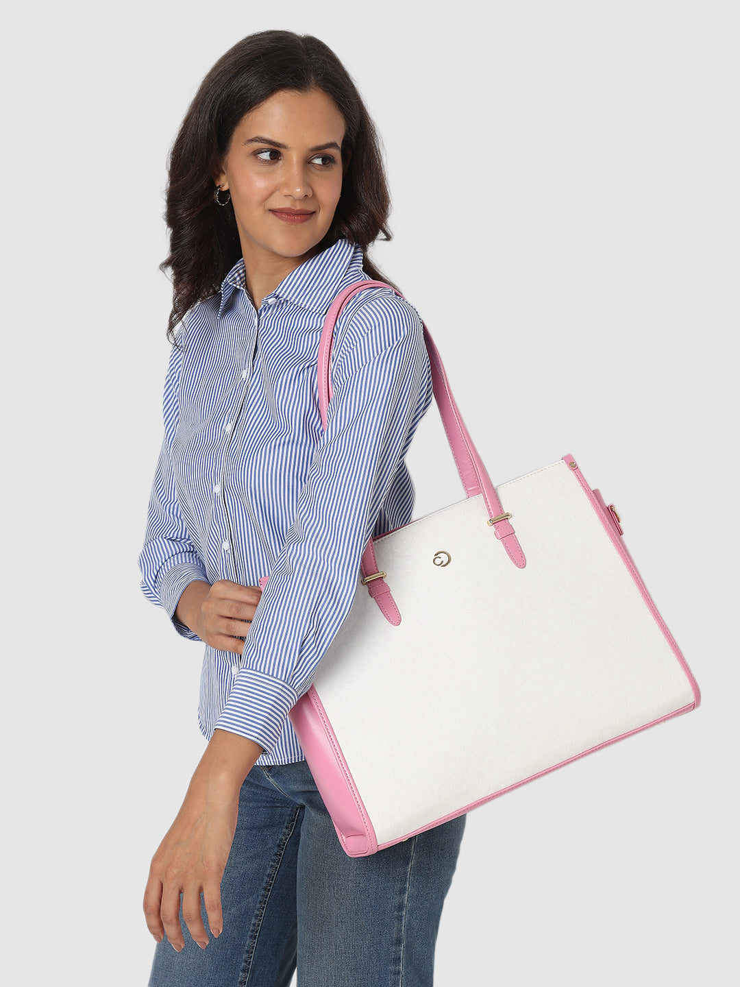 Caprese Aurora Large Pink Laptop Tote Bag - Image 3