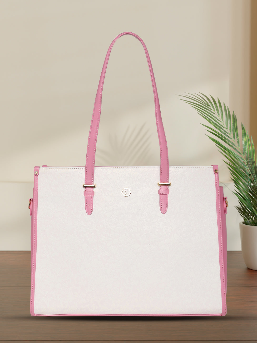 Caprese Aurora Large Pink Laptop Tote Bag - Image 4