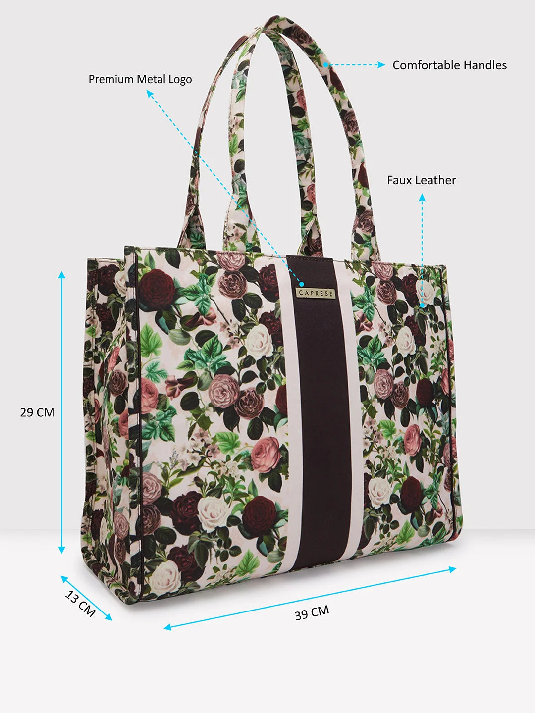 Caprese Blossom X Large Burgundy Tote Bag - Image 5