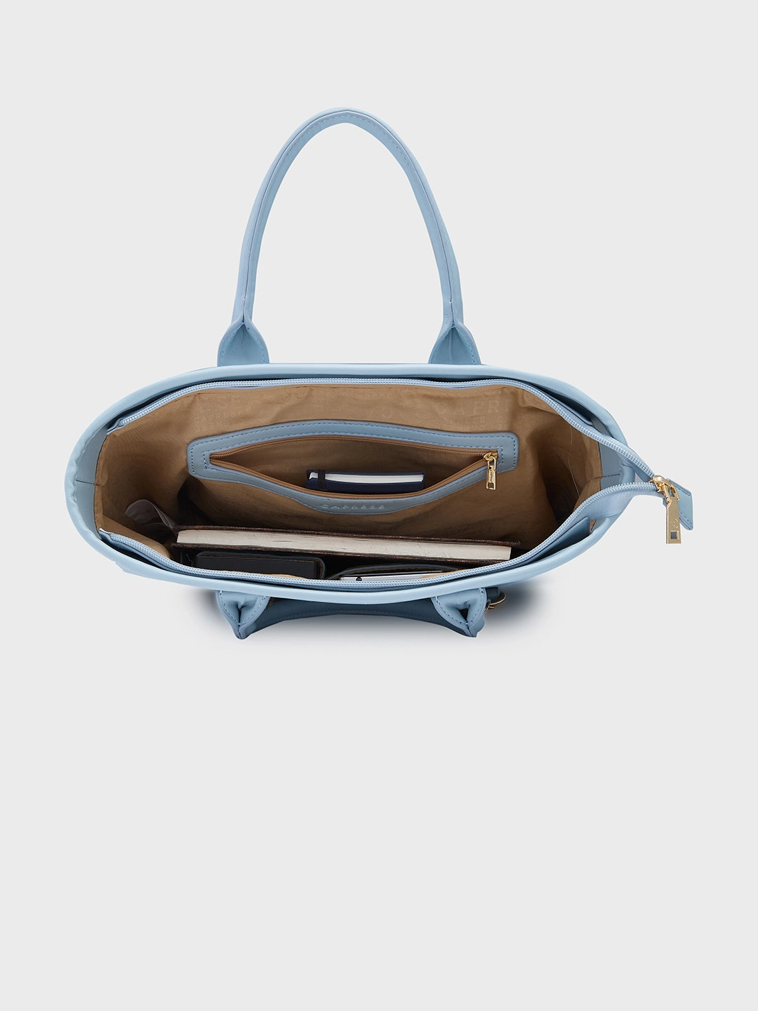 Caprese Brooklyn Large Blue Tote Bag - Image 8